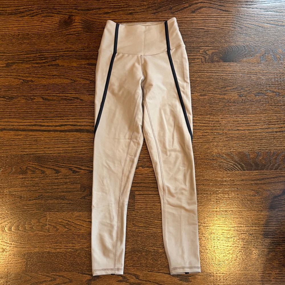 Kids Abercrombie Beige Leggings with Black Accents